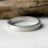 Bague 3 mm brossée en argent 925 recyclé pour femme et pour homme