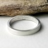 Bague 3 mm brossée en argent 925 recyclé pour femme et pour homme