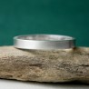 Bague 3 mm brossée en argent 925 recyclé pour femme et pour homme