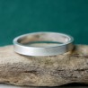Bague 3 mm brossée en argent 925 recyclé pour femme et pour homme