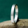 Bague 3 mm brossée en argent 925 recyclé pour femme et pour homme