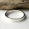 Bague 3 mm martelée en argent 925 recyclé pour femme et pour homme