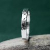 Bague 3 mm martelée en argent 925 recyclé pour femme et pour homme