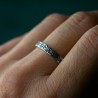 Bague 3 mm texture froissée patinée en argent 925 recyclé pour femme et pour homme