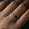 Bague 3 mm texture froissée patinée en argent 925 recyclé pour femme et pour homme