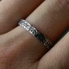 Bague 3 mm texture froissée patinée en argent 925 recyclé pour femme et pour homme