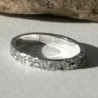 3 mm schmaler Ring aus recyceltem 925er Sterlingsilber mit Vintage-Patina für Damen und Herren.