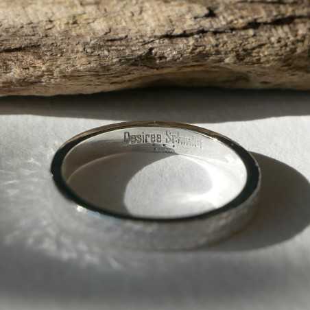 Bague 3 mm Ecailles en argent 925 recyclé pour femme et pour homme