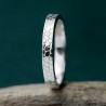 Bague 3 mm Ecailles en argent 925 recyclé pour femme et pour homme