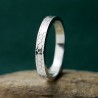Bague empilable sablée en argent 925 recyclé pour femme et pour hom...