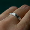 Bague 3 mm Ecailles en argent 925 recyclé pour femme et pour homme