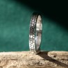 3 mm patinierter Schuppenring aus recyceltem 925er Sterlingsilber für Damen und Herren