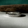 3 mm patinierter Schuppenring aus recyceltem 925er Sterlingsilber für Damen und Herren