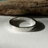 Bague 3 mm Ecailles patinées en argent 925 recyclé pour femme et pour homme