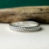 3mm Patinated Scale Ring in Recycled 925 Sterling Silver for Women and Men