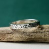 3 mm patinierter Schuppenring aus recyceltem 925er Sterlingsilber für Damen und Herren