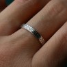 3 mm patinierter Schuppenring aus recyceltem 925er Sterlingsilber für Damen und Herren