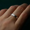 3 mm patinierter Schuppenring aus recyceltem 925er Sterlingsilber für Damen und Herren