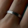3mm Patinated Scale Ring in Recycled 925 Sterling Silver for Women and Men