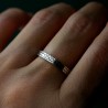 3mm Patinated Scale Ring in Recycled 925 Sterling Silver for Women and Men