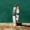 Bague 3 mm Ecorce en argent 925 recyclé pour femme et pour homme
