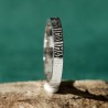 Bague 3 mm Ecorce en argent 925 recyclé pour femme et pour homme