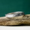 Bague 3 mm Ecorce en argent 925 recyclé pour femme et pour homme