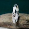 Bague 3 mm Ecorce en argent 925 recyclé pour femme et pour homme