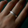 Bague 3 mm Ecorce en argent 925 recyclé pour femme et pour homme