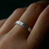 Bague 3 mm Ecorce en argent 925 recyclé pour femme et pour homme