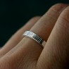 Bague 3 mm Ecorce en argent 925 recyclé pour femme et pour homme