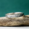 3mm Patinated Bark Ring in Recycled 925 Sterling Silver for Women and Men