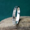 3 mm patinierter Rindenring aus recyceltem 925er Sterlingsilber für Damen und Herren