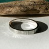 3 mm patinierter Rindenring aus recyceltem 925er Sterlingsilber für Damen und Herren