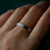 3 mm patinierter Rindenring aus recyceltem 925er Sterlingsilber für Damen und Herren