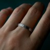 3 mm patinierter Rindenring aus recyceltem 925er Sterlingsilber für Damen und Herren