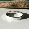 Bague 3 mm motif Bois en argent 925 recyclé pour femme et pour homme
