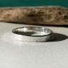 Bague 3 mm motif Bois en argent 925 recyclé pour femme et pour homme