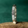 3mm Frosted Pattern Ring in Recycled 925 Sterling Silver for Women and Men