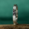 3mm Frosted Pattern Ring in Recycled 925 Sterling Silver for Women and Men