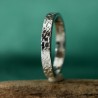 3 mm Ring mit mattiertem Muster aus recyceltem 925er Sterlingsilber für Damen und Herren