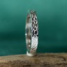 Bague 3 mm motif Givré en argent 925 recyclé pour femme et pour homme