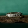 3mm Frosted Pattern Ring in Recycled 925 Sterling Silver for Women and Men