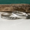 3 mm schmaler Ring mit mattierter Patina aus recyceltem 925er Sterlingsilber für Damen und Herren
