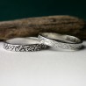 3 mm schmaler Ring mit mattierter Patina aus recyceltem 925er Sterlingsilber für Damen und Herren