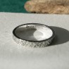 3 mm schmaler Ring mit mattierter Patina aus recyceltem 925er Sterlingsilber für Damen und Herren