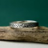 3 mm schmaler Ring mit mattierter Patina aus recyceltem 925er Sterlingsilber für Damen und Herren