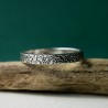 3 mm schmaler Ring mit mattierter Patina aus recyceltem 925er Sterlingsilber für Damen und Herren
