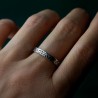 3 mm schmaler Ring mit mattierter Patina aus recyceltem 925er Sterlingsilber für Damen und Herren