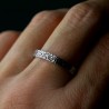 3 mm schmaler Ring mit mattierter Patina aus recyceltem 925er Sterlingsilber für Damen und Herren